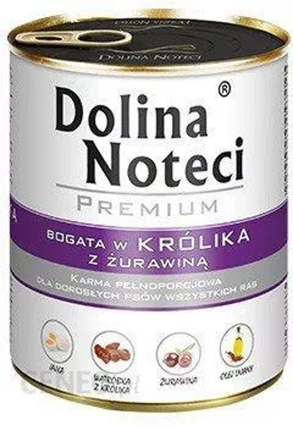 DOLINA NOTECI Premium bogata w królika z żurawiną 12 x 800g