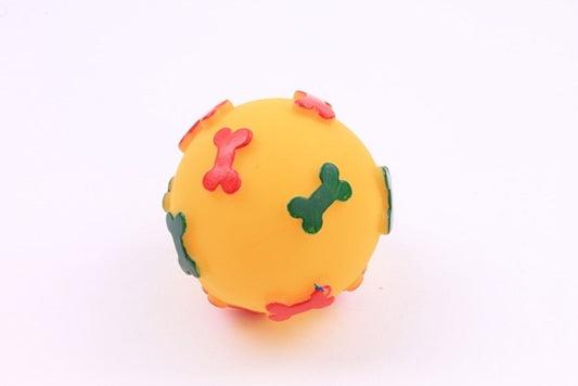 CHICO Zabawka piłka w kostki 6 cm żółta